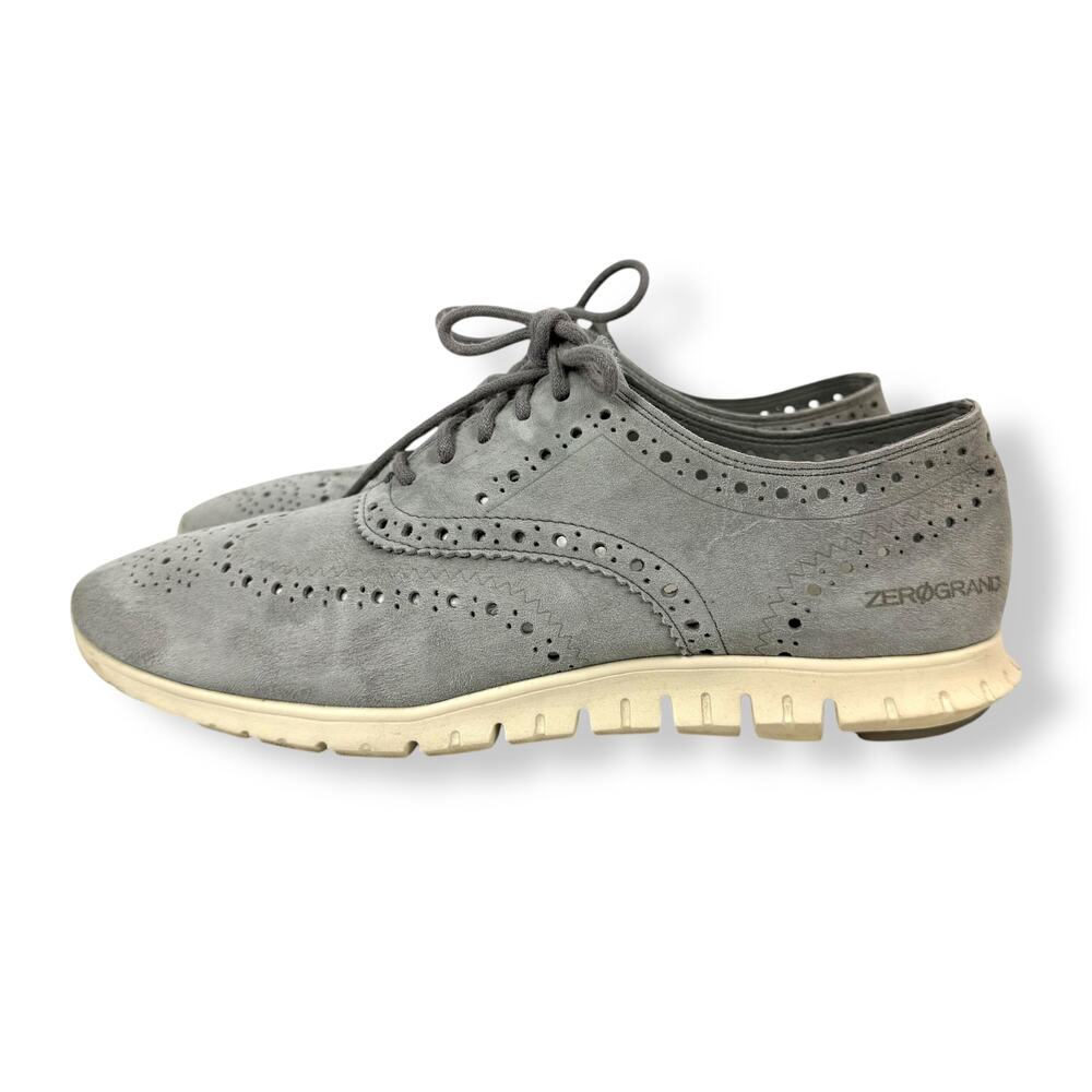 COLE HAAN Zero Grand gray suede leather lightweight sneakers Ladies 9.5